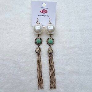 🚨3 for $15🚨 Alle - Faux Pearl Tassel Earrings in Gold Tone